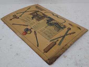 Tokárník - školní pomůcka 1856 - 36,5x26,5cm - 6