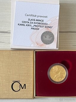 Zlato / zlatá mince Karel Kryl proof - 6