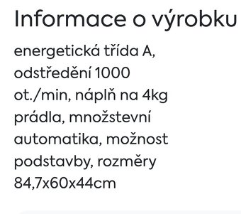 Prodám plně funkční pračku Bosch na 4kg pradla - 6