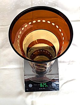SkloEGERMANN, EXKLUZIVNÍ VÁZA, ÚŽASNÉ RUČNÍ BRUSY, TOP 26cm - 6