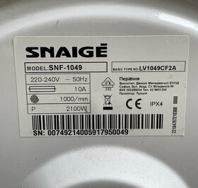 Automatická pračka Snaige SNF 1049 - 6