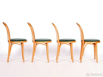 Elegantní české židle TON, zachovalý stav, 4 kusy. - 6