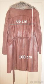Luxusní dámský kožený kabát-jehněčí kůže, vel. 48 - 6