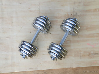 Jednoručky činky 2x20kg za 3990,- CHROM - 6