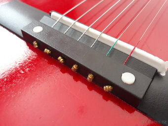 Kytara akustická 3/4, velká, délka 99cm, barva vínová - 6