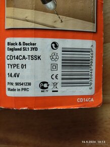 Aku vrtačka Black & Decker. Nová. - 6