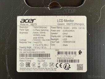 Acer Predator XB273 - 6