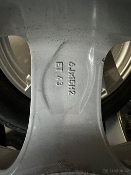 5x112 R15 6J ET43 Rial Kodiak + 195/65 R15 zimné Continental - 6