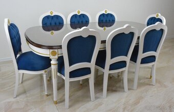 Zámecký jídelní set - 11 částí - zdobený bronzem - 6