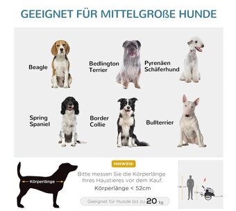 Vozík za kolo pro psy Dixon, bílý - 6