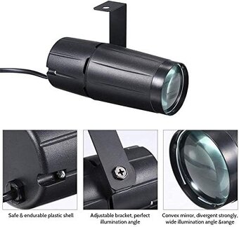 zrcadlová disko koule + Lixada 10W - 6
