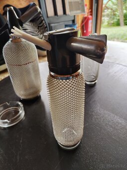 Retro sada sifonová, šlehačková láhev, šejkr, dóza TOP STAV - 6