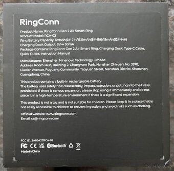 Chytrý prsten RingConn Gen 2 Air Galaxy Silver vel.13. - 6