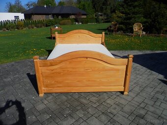 smrková masivní postel,matrace, rošt - 6