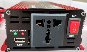 Měnič napětí inverter z 12V na 220V 1500W + USB - 6