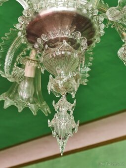 Benátský křišťálový lustr ze štípaného skla – Murano, Itálie - 6