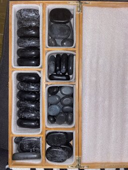 Hot Stone masáž – kompletní sada 64 ks + ohřívač 18 l (nepou - 6
