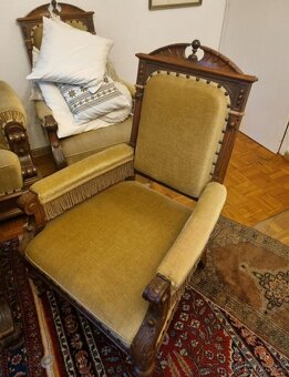 Starožitná sedací souprava se stolem - 6