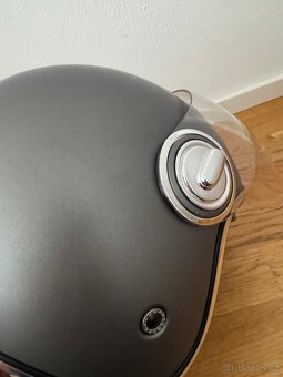 Otevřená přilba NOX PREMIUM Heritage stříbrná matná - 6