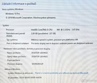 2x Počítač HP Compaq 8100 Elite SFF, i5, 2GB - 6