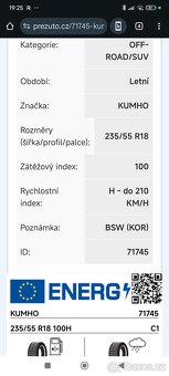 KUMHO CRUGEN 235/55 R18 - 6
