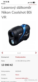 Laserový dálkoměr Nikon Coolshot 80i VR - 6