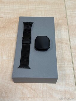Apple Watch Ultra 2 Space Black,černým titan. milánský tah - 6
