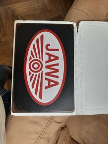 Retro plechová cedule Jawa - 6