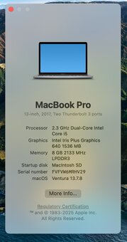 Apple MacBook Pro 13" 2017 [i5/8GB/256GB] - 6