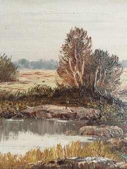 obraz ABEND AM MOOR, olej, L. Wiedemann - 6