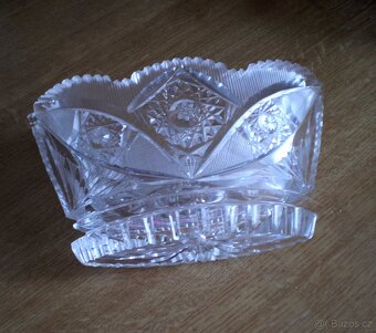 staré broušené křišťálové sklo - 6