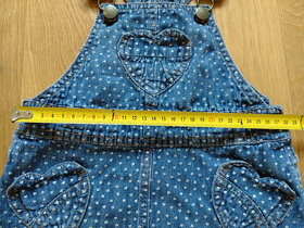 Šaty riflové (modré/srdíčka) vel.92 - 6