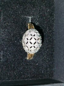Zlatý damsky prsten Diamanty Vaha 3,2g Rozmer 55 - 6