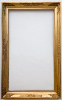 Starožitný zlacený rám na obraz – Biedermeier, 145 × 90 cm - 6