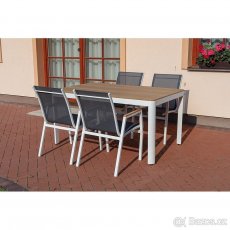 Zahradní nábytek, jídelní sestava, souprava 200cm, hliník. - 6