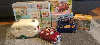Sylvanian sada 2x autíčko plus karavan - 6