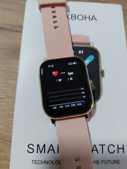 Chytré hodinky LLKBOHA P75 – 1,85" HD, volání, růžové - 6