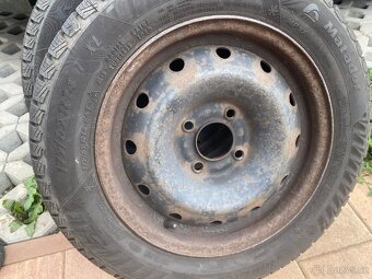 Plechové disky 14 4x100 a nové zimní pneu 175/65/R14 - 6