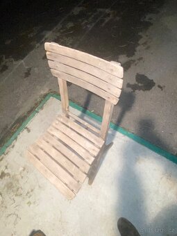 Dřevěné skládací židle - 6