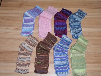 Vlněné ručně pletené ponožky - velikost 41-43 - 6
