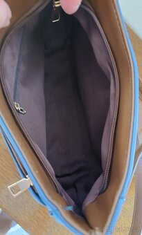 Nová modro hnědá kabelka - 6