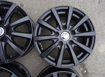 Alu disky černé Škoda, 15", 5x112, ET 43, šířka 6J - 6