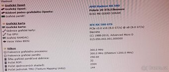Herní grafika XFX radeon RX 580 GTS XXX OC+ 8 GB - 6