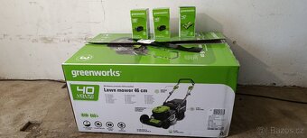GREENWORKS GD40LM46SP + 2x baterie, nabíječka, náhradní nůž - 6