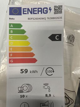 Nepoužitá myčka Beko BDFS26040WQ - 6