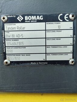 valec BOMAG BW 80 AD-5 - 6