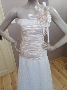 Nové společenské svatební hedvábné šaty maturitní ples - 6