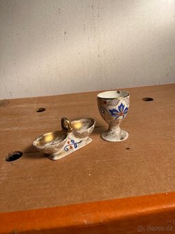 Kalíšek a solnička (dvojmiska) – Miniaturní porcelán - 6