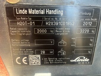 Vysokozdvižný vozík LINDE H20T-01 LPG - 6