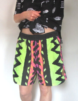 Vintage 80s/90s pánské surf beach shorts kraťasy - 6